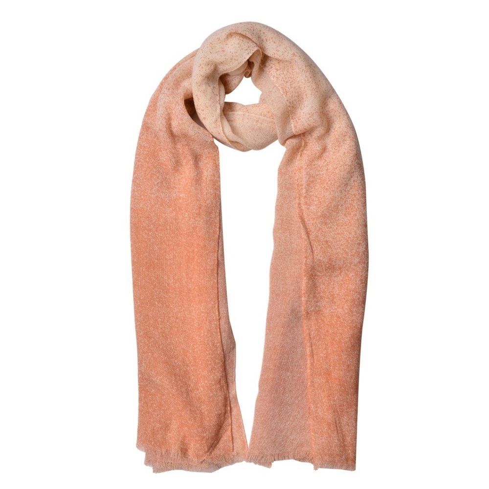 Peach 100% Acrylic Shadow Art Scarf (76x36 in) - Picture 4 of 5